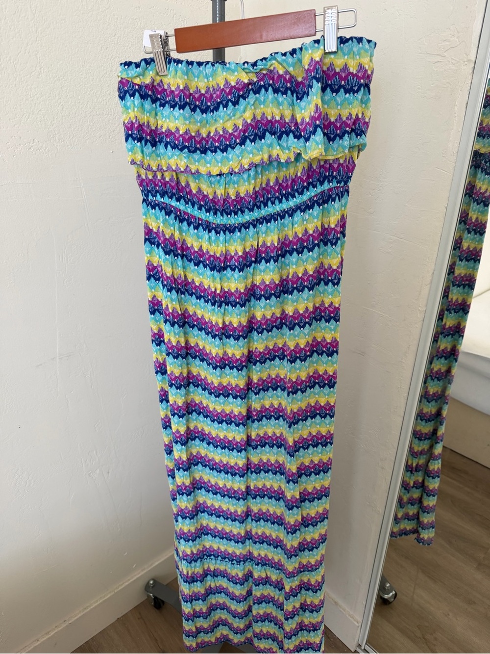 Vibrant Chevron Maxi Dress- Multicolor- beach ready